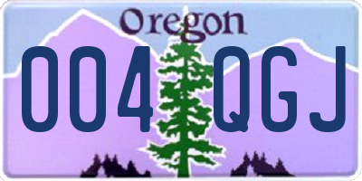 OR license plate 004QGJ
