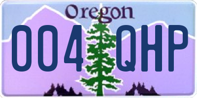 OR license plate 004QHP