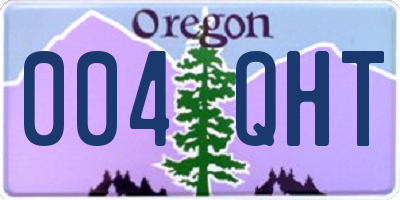 OR license plate 004QHT