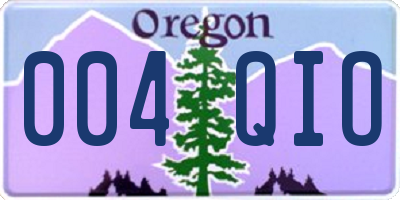OR license plate 004QIO