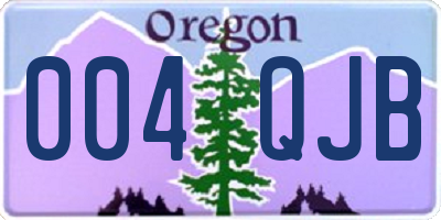 OR license plate 004QJB