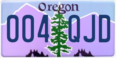 OR license plate 004QJD