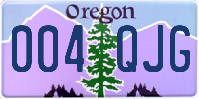 OR license plate 004QJG