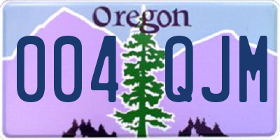 OR license plate 004QJM