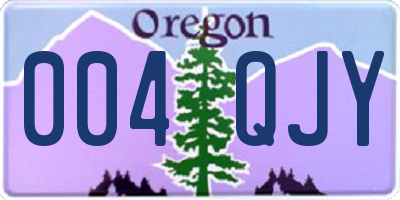 OR license plate 004QJY