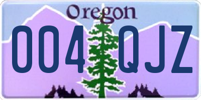 OR license plate 004QJZ