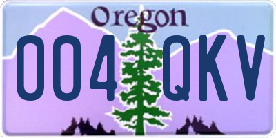 OR license plate 004QKV