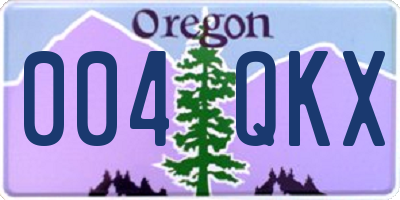 OR license plate 004QKX