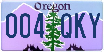 OR license plate 004QKY