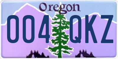 OR license plate 004QKZ