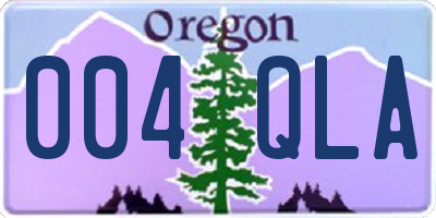 OR license plate 004QLA