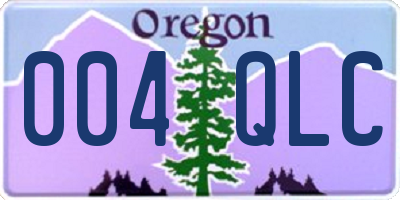 OR license plate 004QLC