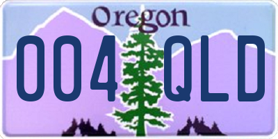 OR license plate 004QLD