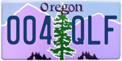 OR license plate 004QLF