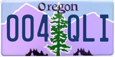 OR license plate 004QLI