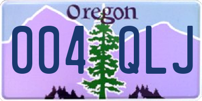 OR license plate 004QLJ