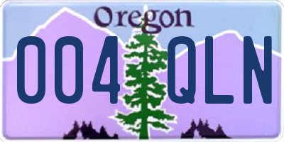 OR license plate 004QLN