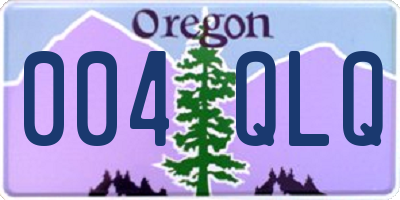 OR license plate 004QLQ