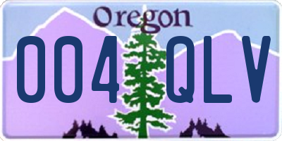OR license plate 004QLV