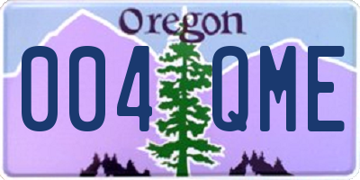 OR license plate 004QME