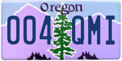 OR license plate 004QMI