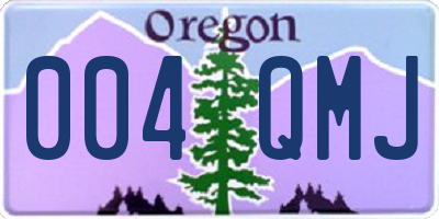 OR license plate 004QMJ
