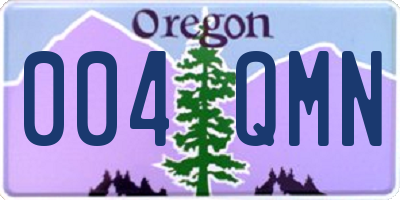 OR license plate 004QMN