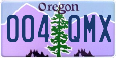 OR license plate 004QMX