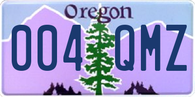 OR license plate 004QMZ