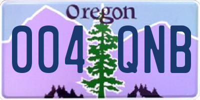 OR license plate 004QNB