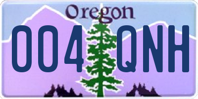 OR license plate 004QNH