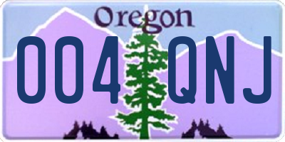 OR license plate 004QNJ