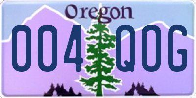 OR license plate 004QOG