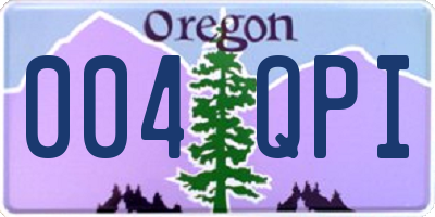 OR license plate 004QPI
