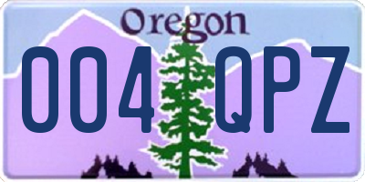 OR license plate 004QPZ
