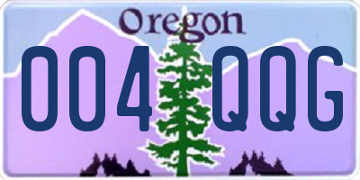 OR license plate 004QQG