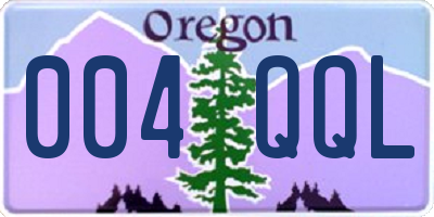 OR license plate 004QQL