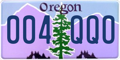 OR license plate 004QQO