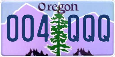 OR license plate 004QQQ