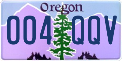 OR license plate 004QQV