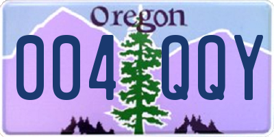 OR license plate 004QQY