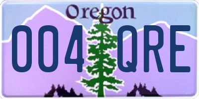 OR license plate 004QRE