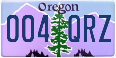 OR license plate 004QRZ