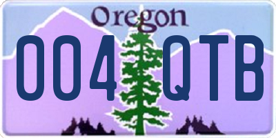 OR license plate 004QTB