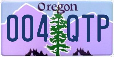 OR license plate 004QTP
