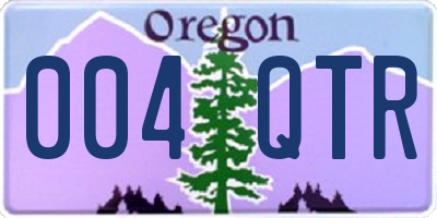 OR license plate 004QTR