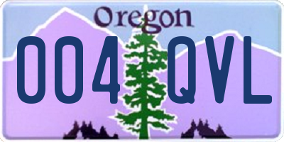 OR license plate 004QVL