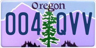 OR license plate 004QVV