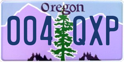OR license plate 004QXP