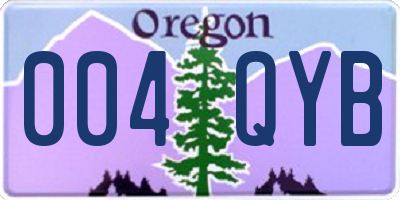 OR license plate 004QYB